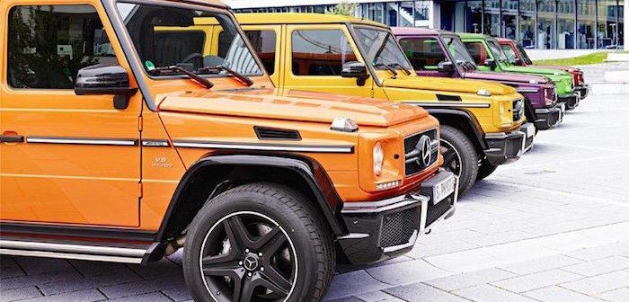 Mercedes G63 and G65 AMG Crazy Color Edition. A deluge of color!